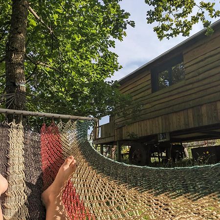 La Roulotte Tiny House Du Mond'Ideal Leval  Luaran gambar